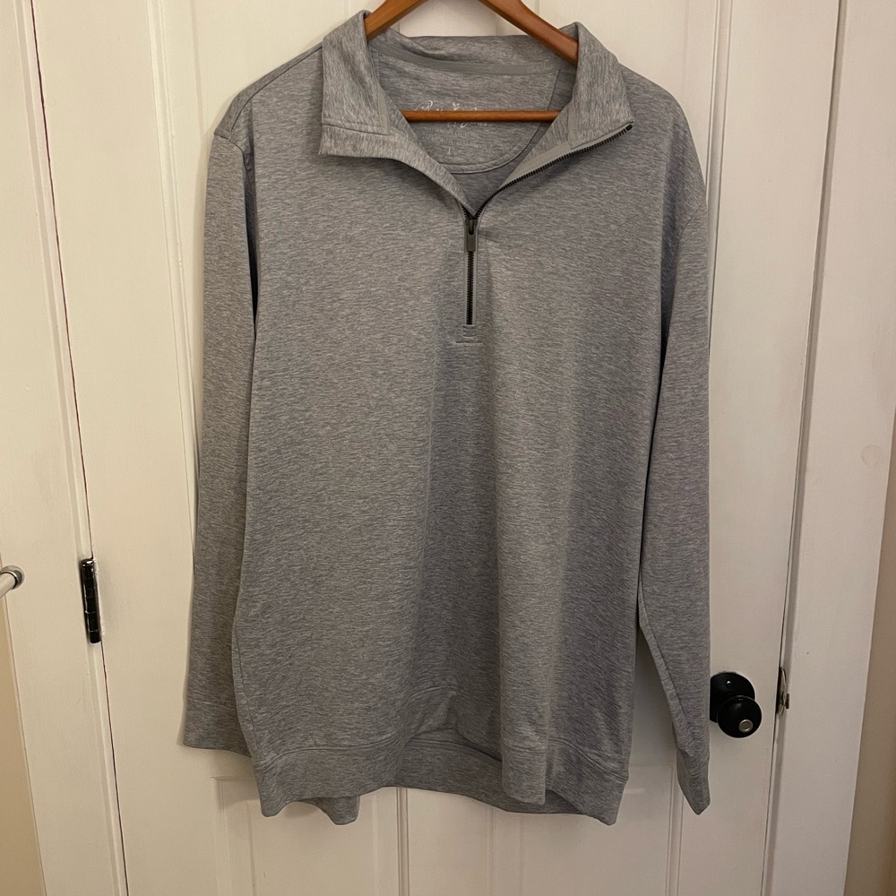 Bobby Jones Men's Light Gray Zip-Up Sweater